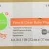 Seventh Generation Free & Clear Baby Wipes Unscented 350 Wipes