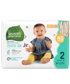 Seventh Generation Baby  Free and Clear Diapers Stage 2: 12 18 lbs(6 18KG)    36 Diapers