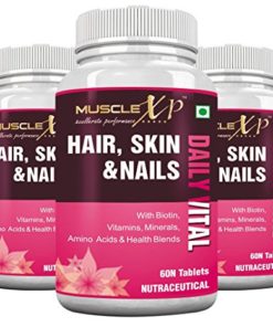 MuscleXP Hair, Skin & Nails Advanced Multivitamin Tablet(Pack of 3)