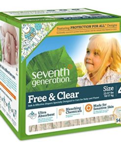 Seventh Generation Baby  Free and Clear Diapers Stage 4: 10 16 KGS    54 Diapers
