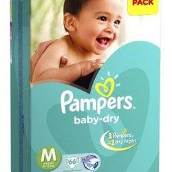 PAMPERS BABY DRY DIAPER MEDIUM JUMBO PACK>Procter & Gamble Hygiene and Health Care Ltd