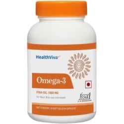 HealthViva Omega-3 Fish Oil 1000mg Capsule Pack of 2