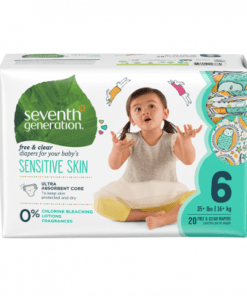 Seventh Generation Baby  Free and Clear Diapers Stage 6: 35(15KG) plus lbs    20 Diapers