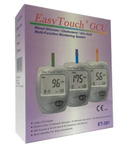 EasyTouch GCU Blood Glucose/Cholesterol/Uric Acid Multi Function Monitoring System ET 301