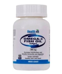 HealthVit Omega 3 Fish Oil 500mg Softgels