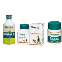 HIMALAYA Wellness Combo PACK of Himcocid-SF Suspension (Mint), Yashtimadhu Tablet and Gasex Tablet