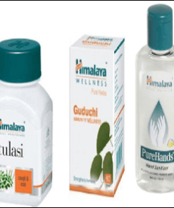 HIMALAYA Wellness Immunity Booster Combo PACK (Tulasi 60 Tablets, Guduchi 60 Tablets, Pure Hands Sanitizer 100ml)