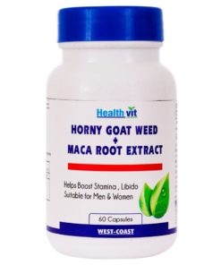 HealthVit Horny Goat Weed with Maca Root Extract Capsule