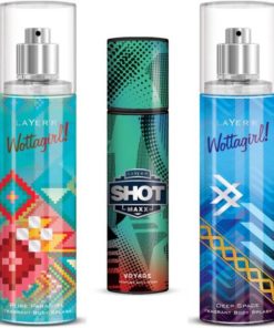 Layer Body Spray Combo(WottaGirl(Pure Paradise) +Shot Maxx(Voyage)+ WottaGirl(Deep Space)) Body Spray - For Men & Women