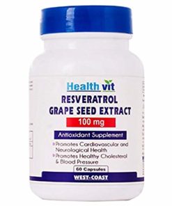 HealthVit Resveratrol, Grape Seed Extract 100mg Capsule