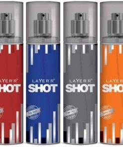 LAYER SHOT set of 4(135+135+135+135) Perfume Body Spray - For Men  (540 ml, Pack of 4)