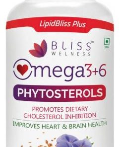 Bliss Welness Lipid Bliss + Phytosterols with Omega 3 6 9 for Cholesterol Control Vegetarian Capsule