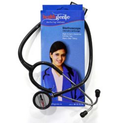 Healthgenie HG 201B Dual Aluminum Stethoscope Black