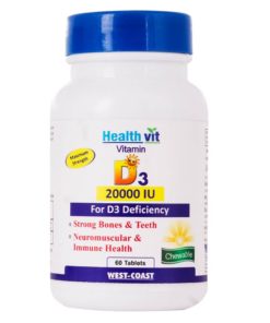 HealthVit Vitamin D3 20000IU Tablet