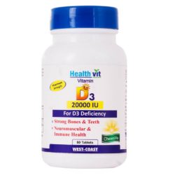 HealthVit Vitamin D3 20000IU Tablet