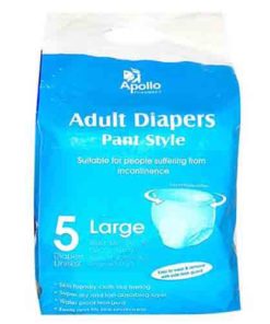 APOLLO Pharmacy Adult Diapers Pant Style Large 5's