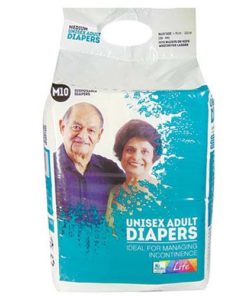 APOLLO Life Unisex Adult Diapers Medium 10's