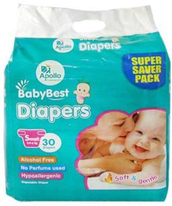 BABY BEST Baby Diapers Small 30's