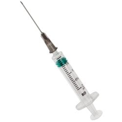 BD Emerald 2ml Syringe with 22G Needle