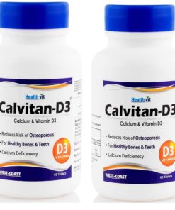 HealthVit Calvitan D3 Calcium and Vitamin D3 Pack of 2