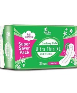 APOLLO Pharmacy Sanitary Pads Ultrathin Xl With Wings 30's