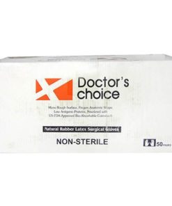 DOCTORS CHOICE Natural Rubber Latex Surgical Non Sterile Gloves 7.5