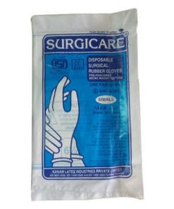 Surgicare Disposable Rubber Gloves 65 (Pack OF 4)
