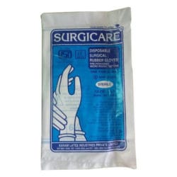 Surgicare Disposable Rubber Gloves 65 (Pack OF 4)