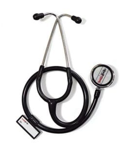 Healthgenie HG 404B Aluminium Double Stethoscope Black