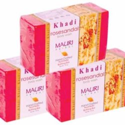 Khadi Mauri Herbal Rose Sandal Soap Pack of 2 for skin