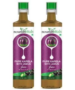 NourishVitals Pure Karela with Jamun Juice Pack of 2