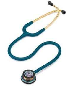 3M Littmann Classic III Stethoscope, Rainbow Finish, Caribbean Blue Tube, 27 inch, 5807