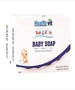 HealthVit Bath & Body Almond Soap Pack of 2 for skin