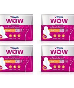VWash WOW Sanitary Napkin Ultra Thin XL Pack of 5_GLENMARK