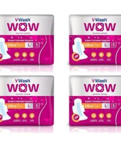 VWash WOW Sanitary Napkin Ultra Thin L Pack of 5_GLENMARK