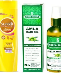 SUNSILK 180 ML NOURISHING SOFT AND SMOOTH SHAMPOO with SHEER SECRET COLD PRESSED AMLA OIL 100ML for hair