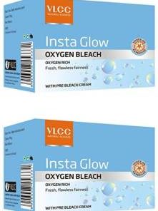 VLCC Insta Glow Oxygen Bleach (Pack 2)(51 * 2 = 102g) for skin care