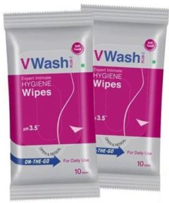 VWash Plus Intimate Hygiene Wipes 2 qty per pack_GLENMARK