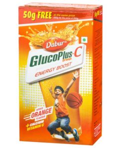 Dabur GlucoPlus C 200gm + 50gm Free Orange 2 qty per pack_DABUR INDIA