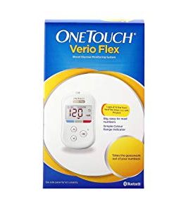 OneTouch Verio Flex Glucometer (Box of 10 Test strips Free)_Johnson & Johnson