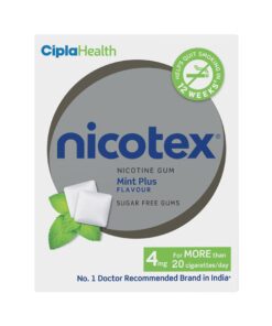 Nicotex 4 mg Sugar Free Chewing Gums Mint_Cipla Health Ltd