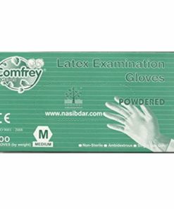 COMFREY M Latex Examination Gloves 100's Powdered Disposable (Pack of 3)