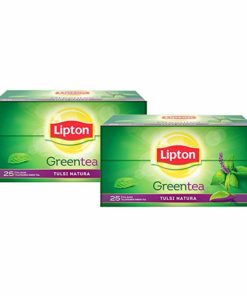 Lipton Tulsi Natura Green Tea Bags, 25 Tea Bags (Pack of 2)