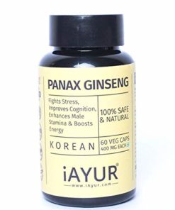 iAYUR Panax Ginseng Extract 400mg Veg Capsule