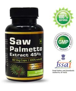 Perennial Lifesciences 100% Natural Saw Palmetto 45% Extract Veg Capsules