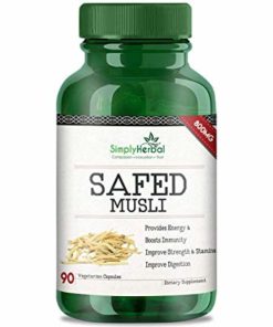 Simply Herbal Safed Musli 800mg Vegetarian Capsules