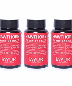 iAYUR Hawthorn Berry Extract 500mg Veg Capsule