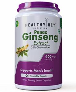 HealthyHey Panax Ginseng Extract 400mg Vegetable Capsules