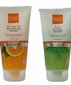 Vlcc Combo kit of Orange Oil Face Wash (150ml) & Tulsi Face Wash (150ml) (Pack of 2)