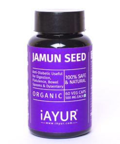 iAYUR Jamun Seed Extract 500mg Veg Capsule